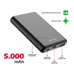 SWISSTEN, Powerbank, POWER LINE, Li-Pol, 5V, do ładowania telefonów i innych urządzeń, 22013910, 5000mAh, czarna