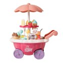 WOOPIE Sklep Food Truck Cukiernia Wózek Stoisko z Lodami Słodyczami Dźwięk Światło + 36 Akc Woopie