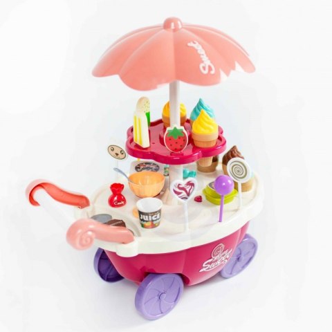WOOPIE Sklep Food Truck Cukiernia Wózek Stoisko z Lodami Słodyczami Dźwięk Światło + 36 Akc Woopie WOOPIE Sklep Food Truck Cukiernia Wózek Stoisko z Lodami Słodyczami Dźwięk Światło + 36 Akc Woopie