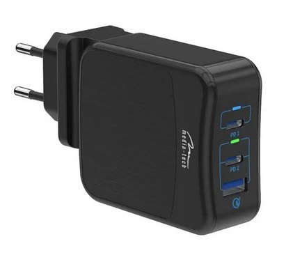 MT6252 USB-C PD SMART POWER ADAPTOR - Automatyczny, uniwersalny zasilacz 65W USB-C PD MEDIA-TECH