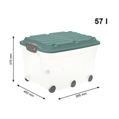 Pojemnik do przechowywania z pokrywą ROLLER 57 L, 59,5 x 40 Rojaplast Pojemnik do przechowywania z pokrywą ROLLER 57 L, 59,5 x 40 Rojaplast