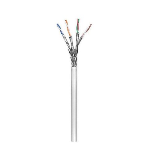 Kabel S/FTP, Cat.6, Kabel - Kabel, 305 m, podwójnie ekranowany, CCA, szary