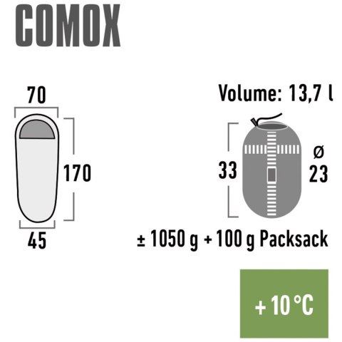 Śpiwór High Peak Comox 170x70x45 cm niebiesko-pomarańczowy lewy 23045 Śpiwór High Peak Comox 170x70x45 cm niebiesko-pomarańczowy lewy 23045