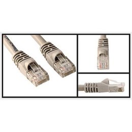 UTP crossover patchcord, Cat.5e, RJ45 M - RJ45 M, 5 m, nieekranowany, krzyżowy, szary, do połączenia 2 PC Logo blistr