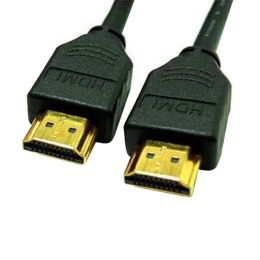 Video Kabel HDMI M - HDMI M, HDMI 1.4 - High Speed with Ethernet, 5m, pozłacane złącza, czarny, Logo blistr