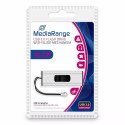 MediaRange USB flash disk, USB USB 3.0 (3.2 Gen 1), 16GB, srebrny, MR915, USB A, wysuwany