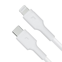 Kabel Biały USB-C - Lightning MFi 1m do Apple iPhone Green Cell PowerStream, z szybkim ładowaniem Power Delivery