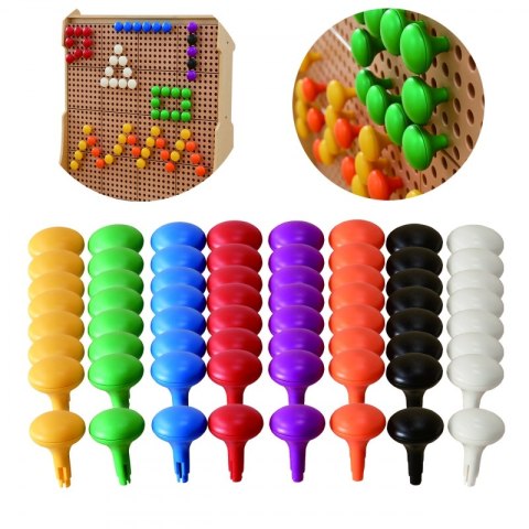MASTERKIDZ Kolorowe Kołeczki Jumbo do Tablicy STEM 64 Szt. - 8 Kolorów Masterkidz MASTERKIDZ Kolorowe Kołeczki Jumbo do Tablicy STEM 64 Szt. - 8 Kolorów Masterkidz