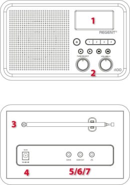 Radio internetowe Ferguson Regent i100 z DAB/DAB+/FM/Bluetooth. Stereo bass reflex.