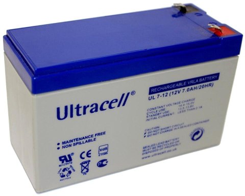 Akumulator AGM ULTRACELL UL 12V 7Ah ULTRACELL Akumulator AGM ULTRACELL UL 12V 7Ah ULTRACELL