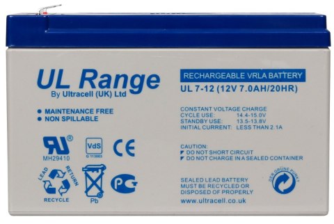 Akumulator AGM ULTRACELL UL 12V 7Ah ULTRACELL Akumulator AGM ULTRACELL UL 12V 7Ah ULTRACELL
