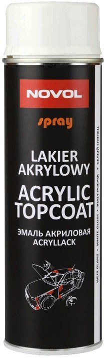 SPRAY ACRYL TOPCOAT BIAŁY POŁYSK 500 ML NOVOL SPRAY ACRYL TOPCOAT BIAŁY POŁYSK 500 ML NOVOL