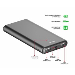 SWISSTEN, Powerbank, WORX II, Li-Pol, 4V, do ładowania telefonów i innych urządzeń, 22013960, 10000mAh, czarna