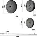 PHYSIONIC Zestaw ciężarów, 94 kg, Physionics