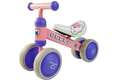 Rowerek Biegowy Bello z Podwójnymi Kółkami Różowy LEAN Bike Rowerek Biegowy Bello z Podwójnymi Kółkami Różowy LEAN Bike