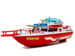Łódź Ratownicza Jacht Statek Na Baterie 4 Kierunki Czerwona LEAN Toys