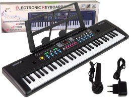 Keyboard MQ-6112 Mikrofon Uchwyt Na Nuty 61 Klawiszy LEAN Toys