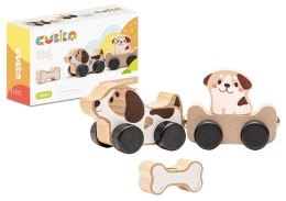 Drewniana Zabawka Mądre Pieski Kość 15443 LEAN Toys