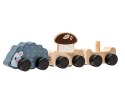 Drewniana Zabawka Mądry Jeżyk Wagoniki Truskawka Grzybek 15467 LEAN Toys