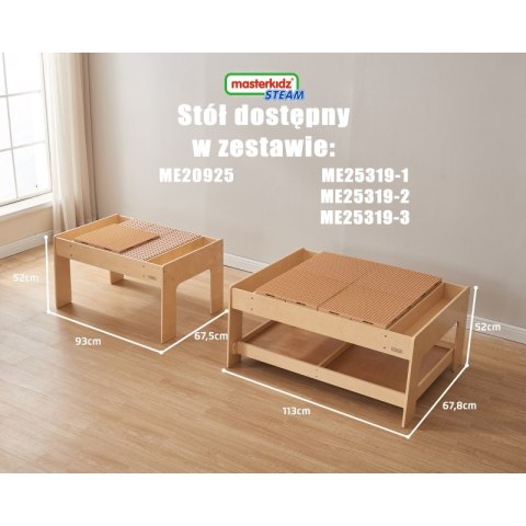 MASTERKIDZ Drewniany Stół Edukacyjny + AKCESORIA STEM WALL Masterkidz MASTERKIDZ Drewniany Stół Edukacyjny + AKCESORIA STEM WALL Masterkidz