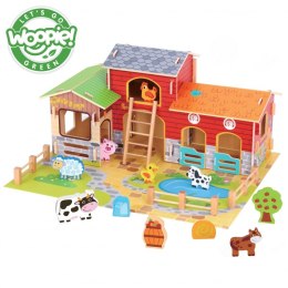 WOOPIE GREEN Mega Farma Figurki Zwierząt Stajnia Obora Kurnik 18 el. Woopie Let's Go Green
