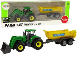 Pojazd Rolniczy Traktor Przyczepka D Zielony LEAN Toys