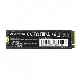 Dysk SSD wewnętrzny Verbatim NVMe, 1000GB, GB, Vi3000 M.2, 49375, 3300 MB/s-R, 3000 MB/s-W