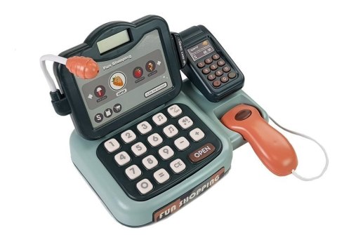 Zestaw Sklepowy Kasa z Mikrofonem Dźwiękiem Terminalem LEAN Toys Zestaw Sklepowy Kasa z Mikrofonem Dźwiękiem Terminalem LEAN Toys