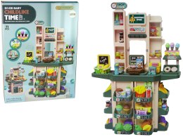 Sklep Akcesoria Zielona Półka Sklepowa Kasa 71 el LEAN Toys