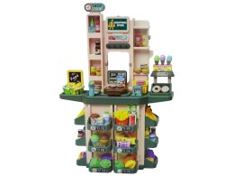 Sklep Akcesoria Zielona Półka Sklepowa Kasa 71 el LEAN Toys