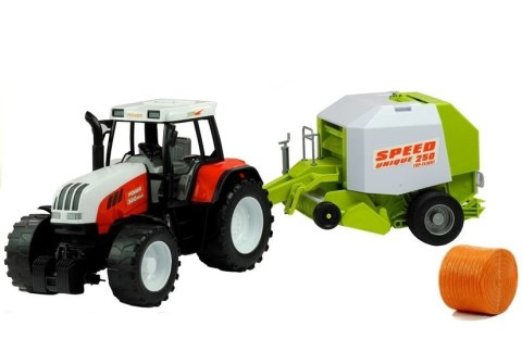 Duży Traktor z Maszyną 3 Modele Ruchome Elementy 65 cm LEAN Toys Duży Traktor z Maszyną 3 Modele Ruchome Elementy 65 cm LEAN Toys