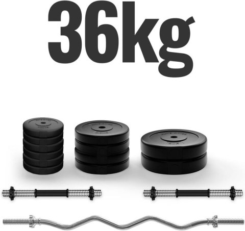 PHYSIONIC Zestaw hantli z obciążnikami, blokady gwiazdowe Physionics PHYSIONIC Zestaw hantli z obciążnikami, blokady gwiazdowe Physionics