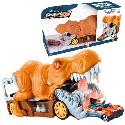 WOOPIE Dinozaur Wyrzutnia Samochodów + Auto 1szt. Woopie WOOPIE Dinozaur Wyrzutnia Samochodów + Auto 1szt. Woopie