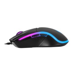 Marvo Mysz M358, 7200DPI, optyczna, 7kl., przewodowa USB, czarna, do gry, podświetlona