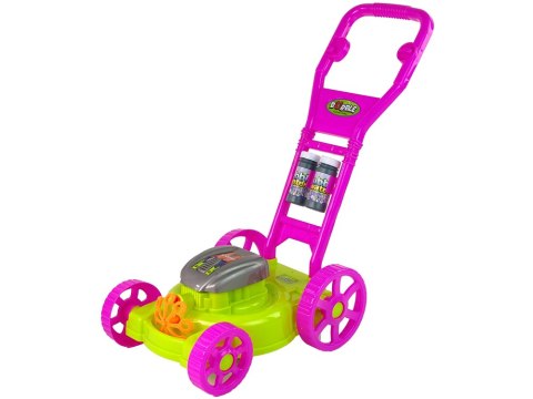 Kosiarka Maszyna do Baniek Mydlanych Różowa Bańki Mydlane Muzyka LEAN Toys Kosiarka Maszyna do Baniek Mydlanych Różowa Bańki Mydlane Muzyka LEAN Toys