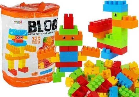 Duży Zestaw Klocki Konstrukcyjne w worku 320 elementów LEAN Toys Duży Zestaw Klocki Konstrukcyjne w worku 320 elementów LEAN Toys
