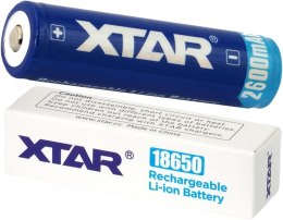 Akumulator 18650 Li-Ion 3,7V Xtar 2600mAh (1 szt.) z zabezpieczeniem XTAR