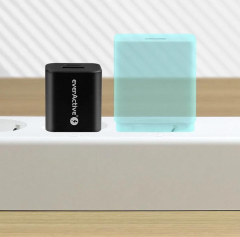 ŁADOWARKA SIECIOWA everActive GaN SC-390QB 30W 1xUSB-C 1xUSB-A PD PPS EVERACTIVE ŁADOWARKA SIECIOWA everActive GaN SC-390QB 30W 1xUSB-C 1xUSB-A PD PPS EVERACTIVE