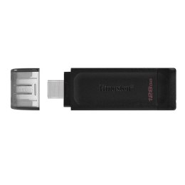 Kingston USB flash disk, USB 3.0, 128GB, DataTraveler 70, czarny, DT70/128GB, USB C