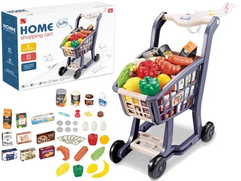 Wózek Sklepowy Na Baterie Artykuły Spożywcze Zakupy Muzyka LEAN Toys Wózek Sklepowy Na Baterie Artykuły Spożywcze Zakupy Muzyka LEAN Toys