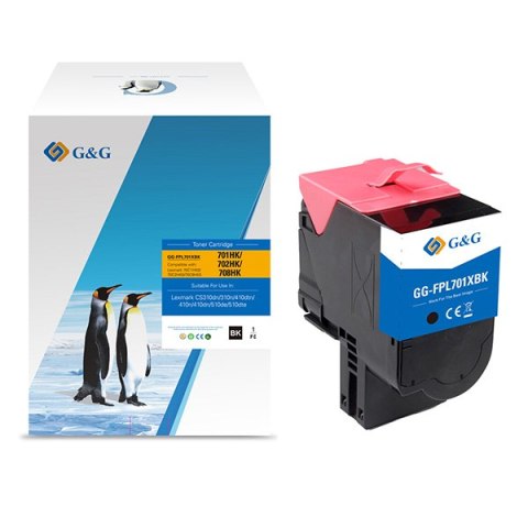 G&G kompatybilny toner z 70C2HK0, black, 4000s, NT-CL701XFBK, high capacity, return, dla Lexmark CS510de, CS410dn, CS310dn, CS31