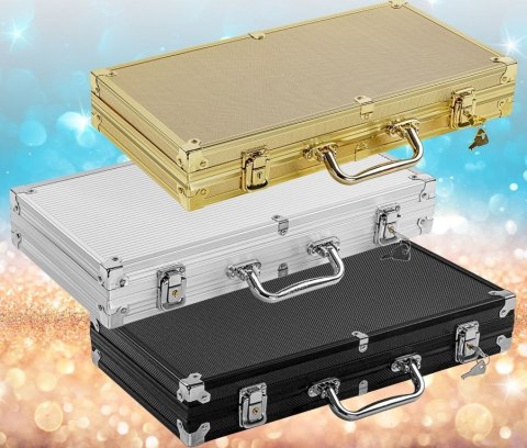 GamesPlanet Poker Set Gold Edition, 300 żetonów 1 - 1000 GamesPlanet® GamesPlanet Poker Set Gold Edition, 300 żetonów 1 - 1000 GamesPlanet®