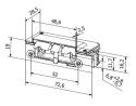 Elektrozaczep HARTTE XS12RM-C seria XS 12V DC rew. z monitoringiem i wyślizgiem BIRA