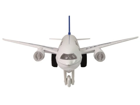 Samolot Pasażerski Boeing 777 Biały Napęd Światła Dźwięki LEAN Toys Samolot Pasażerski Boeing 777 Biały Napęd Światła Dźwięki LEAN Toys