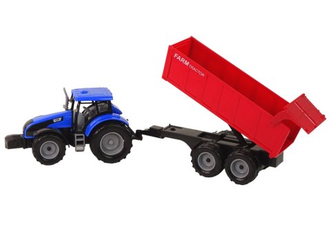 Traktor z Przyczepą Pojazd Rolniczy Farma Niebieski LEAN Toys Traktor z Przyczepą Pojazd Rolniczy Farma Niebieski LEAN Toys