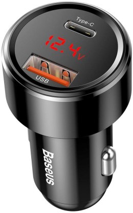 ŁADOWARKA SAMOCHODOWA Baseus Magic CCMLC20C-01 45W 5A 1x USB-A 1x USB-C QC 3.0 BASEUS