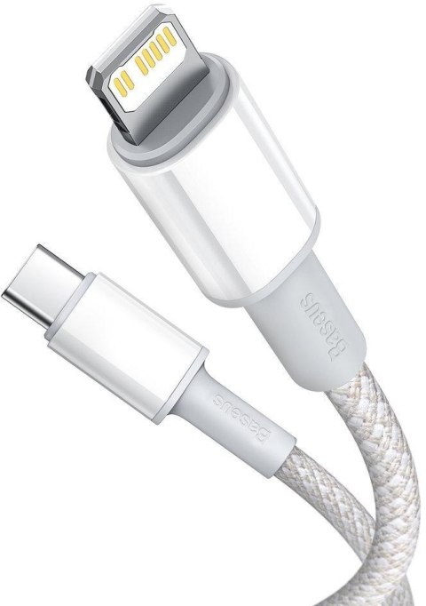 KABEL USB-C -> Lightning / iPhone Baseus Cafule CATLGD-02 1m 20W PD Quick Charging BIAŁY W OPLOCIE BASEUS KABEL USB-C -> Lightning / iPhone Baseus Cafule CATLGD-02 1m 20W PD Quick Charging BIAŁY W OPLOCIE BASEUS