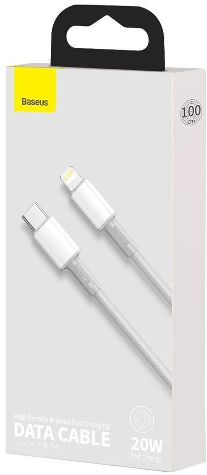 KABEL USB-C -> Lightning / iPhone Baseus Cafule CATLGD-02 1m 20W PD Quick Charging BIAŁY W OPLOCIE BASEUS KABEL USB-C -> Lightning / iPhone Baseus Cafule CATLGD-02 1m 20W PD Quick Charging BIAŁY W OPLOCIE BASEUS