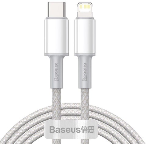 KABEL USB-C -> Lightning / iPhone Baseus Cafule CATLGD-A02 2m 20W PD Quick Charging BIAŁY W OPLOCIE BASEUS KABEL USB-C -> Lightning / iPhone Baseus Cafule CATLGD-A02 2m 20W PD Quick Charging BIAŁY W OPLOCIE BASEUS