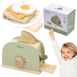 VIGA PolarB Drewniany Zestaw Toster Zielony + Akcesoria Viga Toys